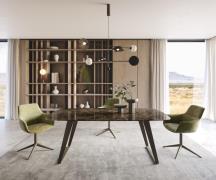 DELIFE Eetkamertafel Edge Boot 200x100 Laminam® Emperador Extra Lucida...