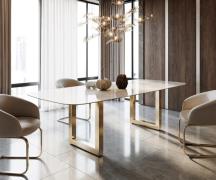 DELIFE Eettafel Edge Boot 270x120 keramiek Iris FMG Onice Grigio roest...