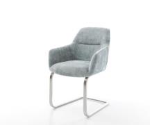 DELIFE Sledemodel Pejo-Flex chenille pastelblauw sledemodel vlak roest...