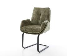 DELIFE Sledemodel Clea-Flex chenille olijfgroen sledemodel vlak zwart