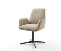 DELIFE Draaistoel Zoa-Flex materiaalmix mud kruispoot zwart 360° draai...