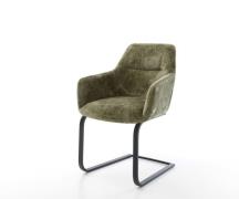 DELIFE Sledemodel Pejo-Flex chenille olijfgroen sledemodel vlak zwart ...