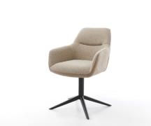 DELIFE Draaistoel Pejo-Flex materiaalmix mud kruispoot zwart 360° draa...