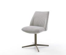 DELIFE Draaistoel Elso-Flex koord zilver grijs kruispoot afwerking met...