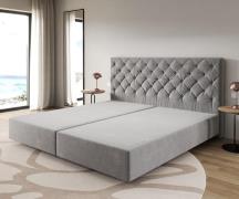 DELIFE Boxspringframe Dream-Great microvezel grijs 200x200 cm