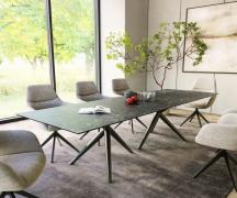 DELIFE Eetkamertafel Edge 300x100 keramiek Laminam®Nero Greco Anthrazi...