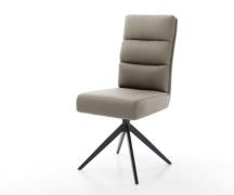 DELIFE Draaistoel Pela-Flex echt leer mud kruisframe breed zwart 360° ...