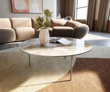 DELIFE Salontafel Edge rond 90x90 cm keramiek Minas Melange Trive Meta...