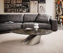 DELIFE Salontafel Edge Organisch 140x76 cm keramiek Laminam® Emperador...