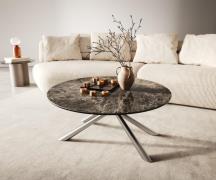 DELIFE Salontafel Edge rond 90x90 cm keramiek Laminam® Emperador Extra...