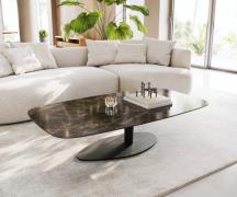 DELIFE Salontafel Edge Boot 140x80 cm keramiek Laminam® Emperador Extr...