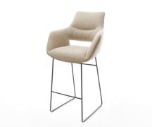 DELIFE Barstoel Yago-Flex Mix van materialen Microvezel modder / boucl...