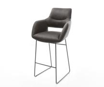 DELIFE Barstoel Yago-Flex microvezel antraciet vintage sledepootframe ...