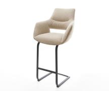 DELIFE Barstoel Yago-Flex materiaalmix microvezel Mud / bouclé Mud vri...