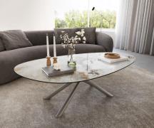 DELIFE Salontafel Edge Oval 140x75 cm keramiek Minas Melange Sarity Me...