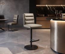 DELIFE Barstoel Pela-Flex Volledig leer Mud Draaivoet in hoogte verste...