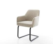 DELIFE Sledemodel Greg-Flex geweven stof beige sledemodel vlak zwart p...