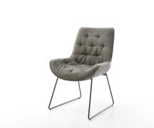 DELIFE Eetkamerstoel Taimi-Flex bouclé zacht mud slipframe zwart