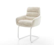 DELIFE Sledemodel Abelia-Flex met armleuning pluchen crème-wit sledemo...