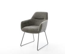 DELIFE Eetkamerstoel Pejo-Flex bouclé zacht mud slipframe zwart pocket...