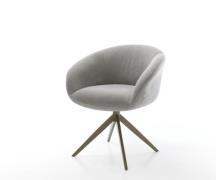 DELIFE Draaistoel Vinka-Flex met armleuning zachte stof met structuur ...