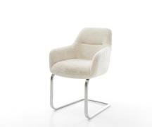 DELIFE Sledemodel Pejo-Flex pluchen crème-wit sledemodel vlak roestvri...