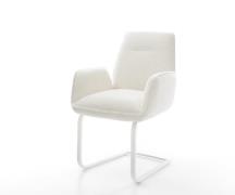 DELIFE Sledemodel Zoa-Flex bouclé zacht beige sledemodel vlak wit pock...