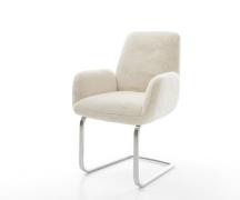 DELIFE Sledemodel Zoa-Flex pluchen crème-wit sledemodel vlak roestvrij...