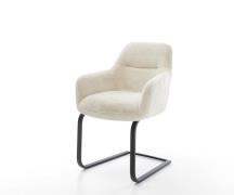 DELIFE Sledemodel Pejo-Flex pluchen crème-wit sledemodel vlak zwart po...