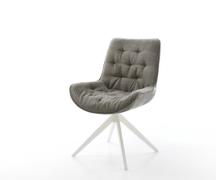 DELIFE Draaistoel Taimi-Flex bouclé zacht mud kruisframe breed wit 360...