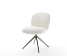 DELIFE Draaistoel Nube-Flex bouclé zacht beige kruisframe breed grafie...