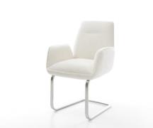 DELIFE Sledemodel Zoa-Flex bouclé zacht beige sledemodel vlak roestvri...