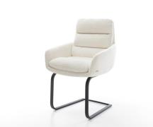 DELIFE Sledemodel Abelia-Flex met armleuning bouclé zacht beige sledem...