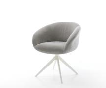 DELIFE Draaistoel Vinka-Flex met armleuning zachte stof met structuur ...