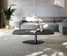 DELIFE Salontafel Edge Boot 140x80 cm keramiek Laminam® Noir Desir bru...