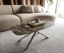 DELIFE Salontafel Edge Boot 100x50 cm keramiek Laminam® Emperador Extr...