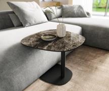 DELIFE Salontafel Edge Boot 60x60 cm keramiek Laminam® Emperador Extra...