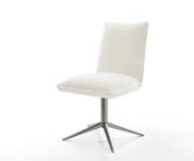 DELIFE Draaistoel Lelio-Flex bouclé zacht beige kruispoot grafiet 360°...