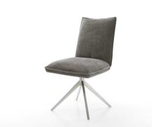 DELIFE Draaistoel Lelio-Flex bouclé zacht mud kruisframe breed roestvr...