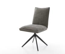 DELIFE Draaistoel Lelio-Flex bouclé zacht mud kruisframe breed zwart 3...