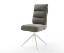 DELIFE Draaistoel Pela-Flex bouclé zacht mud kruisframe breed wit 360°...