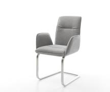 DELIFE Sledemodel Vinja-Flex zachte stof met structuur grijs sledemode...