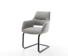 DELIFE Sledemodel Yago-Flex met armleuning zachte stof met structuur g...