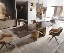 DELIFE Eettafel Edge Keramiek Emperador Extra Lucidato Donkerbruin 300...
