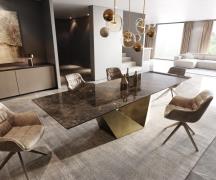 DELIFE Eettafel Edge Keramiek Emperador Extra Lucidato Donkerbruin 300...