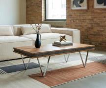 DELIFE Design salontafel Stonegrace 117x60x25 cm naturel acacia leiste...