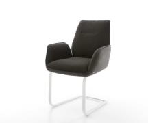 DELIFE Sledemodel Zoa-Flex materiaalmix zwart sledemodel vlak wit pock...