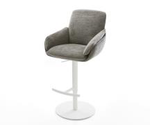 DELIFE Barstoel Luan-Flex Bouclé zacht Mud Draaivoet in hoogte verstel...