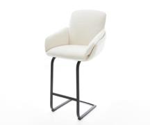 DELIFE Barstoel Luan-Flex Bouclé zacht Beige Vrijkantelframe plat meta...