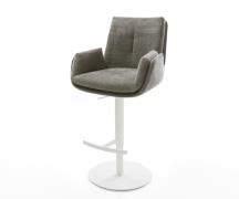 DELIFE Barstoel Clea-Flex Bouclé zacht Mud Draaivoet in hoogte verstel...